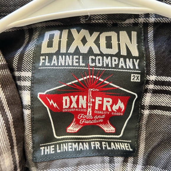 Dixxon The Lineman Fire Resistant Flannel in Black/Grey Plaid Size 2X - Picture 5 of 8